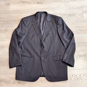 Emanuel Ungaro Men's 42R Black 100% Wool Sport Coat Blazer Suit Jacket 2-Button